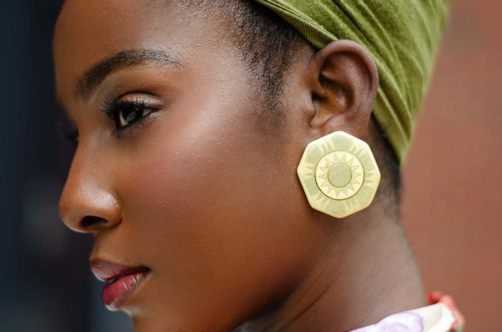 Image of Vintage Inca Stone Earrings