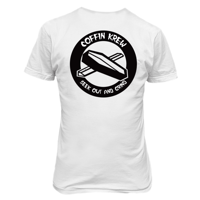 Image 2 of 80's Retro Coffin Krew White T-Shirt