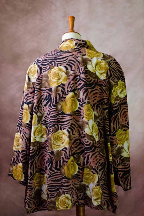 Image of Vintage Safiya Floral/Animal Print Blouse