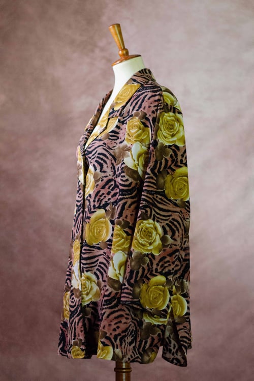 Image of Vintage Safiya Floral/Animal Print Blouse