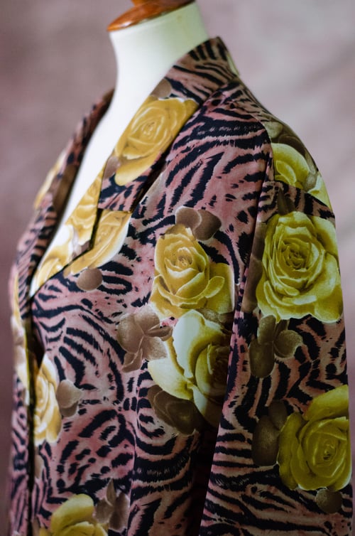 Image of Vintage Safiya Floral/Animal Print Blouse