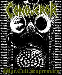 Image 2 of Conqueror / W.C.S / Gas Mask Tee / White And Green Print