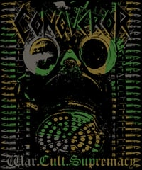 Image 2 of Conqueror / W.C.S / Gas Mask Tee / Sepia - Grey - Green Camo Print 