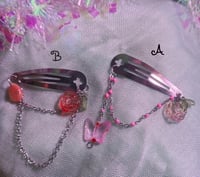 Image 1 of Flower/Chain Hair Clips (Multiple Styles) 