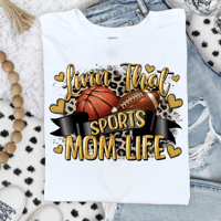 Sports Mom Life Graphic Tee (White Version)