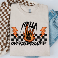 Hella Overstimulated Graphic Tee (Tan Version)