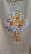 Pastel Yellow Floral Upcycled Mushroom Tank Top