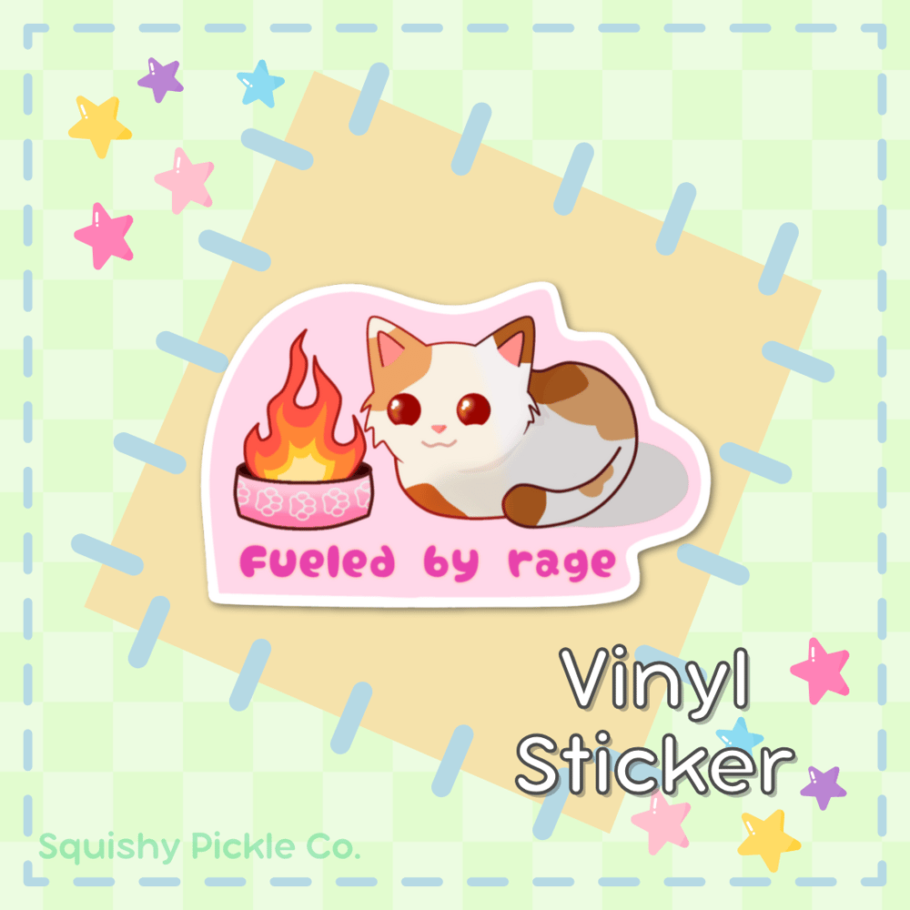 Image of "Fueled by Rage" - Waterproof Vinyl Sticker