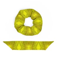 Image 3 of Lime Diamonds Hair Scrunchie