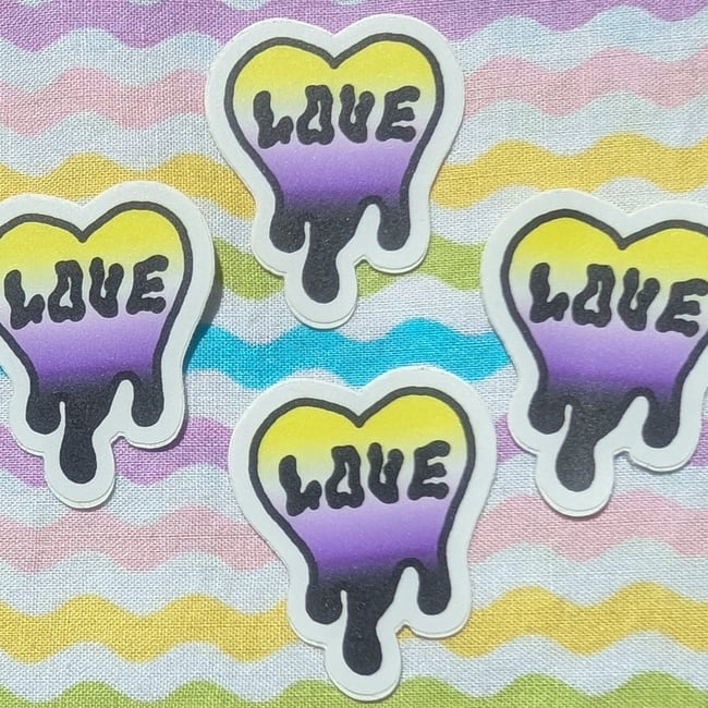 Mini Pride Heart Stickers