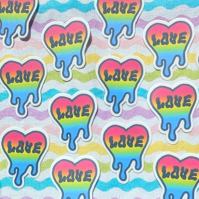 Mini Pride Heart Stickers