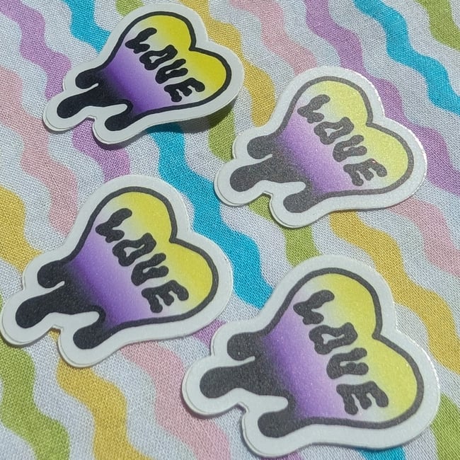 Mini Pride Heart Stickers