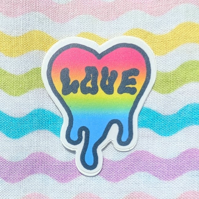 Mini Pride Heart Stickers