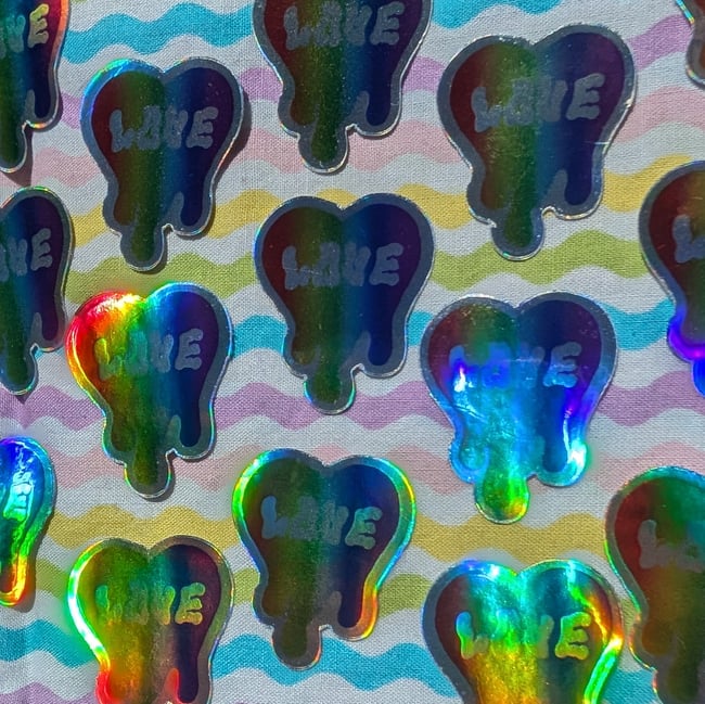 Mini Pride Heart Stickers