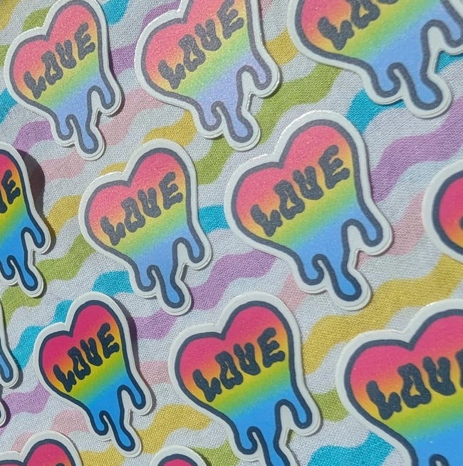 Mini Pride Heart Stickers