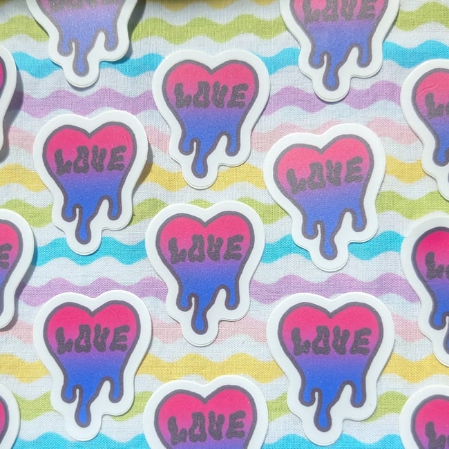 Mini Pride Heart Stickers