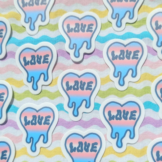 Mini Pride Heart Stickers