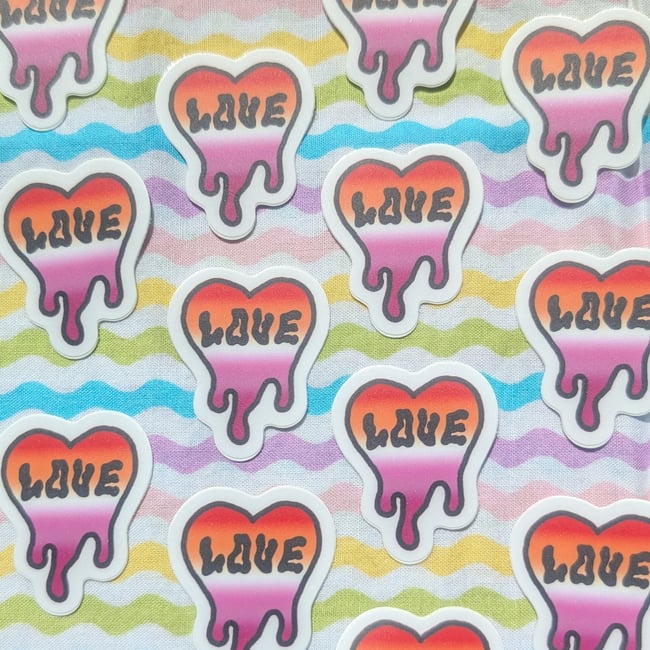 Mini Pride Heart Stickers