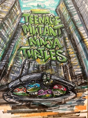 TMNT - ORIGINAL ILLUSTRATION ON PAPER 8x11"