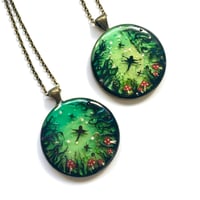 Image 4 of Dragonflies in Enchanted Forest Pendant