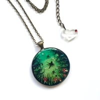 Image 3 of Dragonflies in Enchanted Forest Pendant