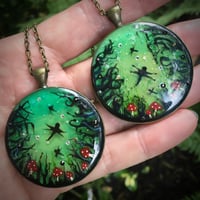 Image 5 of Dragonflies in Enchanted Forest Pendant