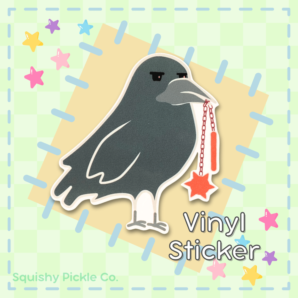 Image of "Danger Crow" - Waterproof Vinyl Sticker