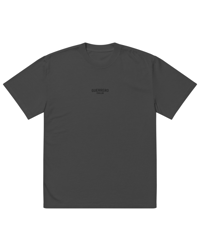 Image 2 of Stealth Fade Embroidered Oversized Tee - Black