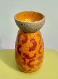 Image 1 of Orange Mid-Century Inspired Vase