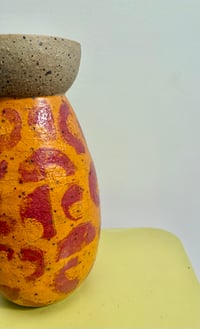 Image 2 of Orange Mid-Century Inspired Vase