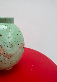 Image 1 of Small Vintage Green Moon Jar