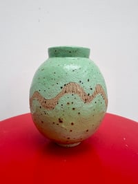 Image 2 of Small Vintage Green Moon Jar