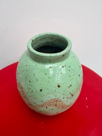 Image 3 of Small Vintage Green Moon Jar