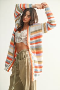 Image 3 of Striped Knit Cardigan - LATE OCT 