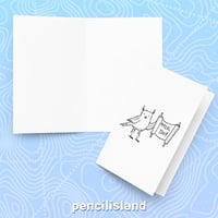 Image 2 of Wise Owl Mazel Tov 4x6" Greeting Card - Envelope Included