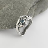Image 4 of River Ring with Aquamarine