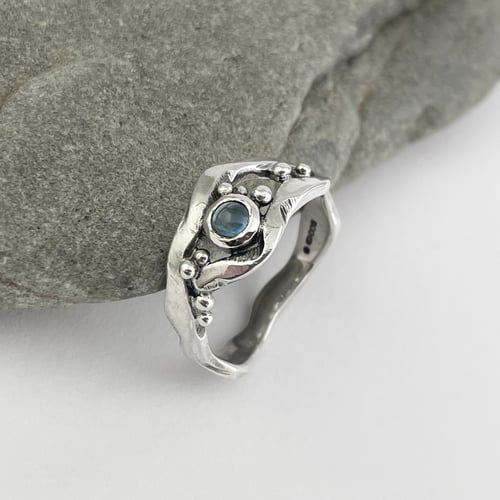 Image of River Ring with Aquamarine