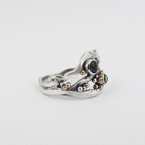 Image of River Ring with Iolite and Apatite