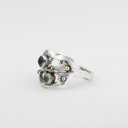 Image of River Ring with Iolite and Apatite