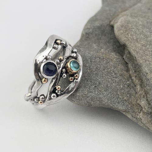 Image of River Ring with Iolite and Apatite