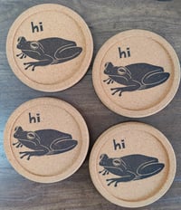 Image 2 of Hi Frog Cork Coaster Set