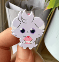 [ENAMEL PIN] [MOCHIMON] Espurr (Pastel Grey Variant) 