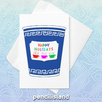 Image 4 of NYC Holiday Coffee Cup Glossy 4x6 Holiday Card-Envelope Included