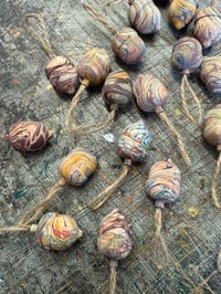 Image 5 of ACORNS - 'Lucky Dip' style Hand Marbled Wooden Acorns 