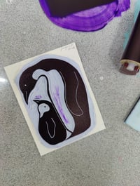 Image 3 of Penguin and Chick Linocut Card