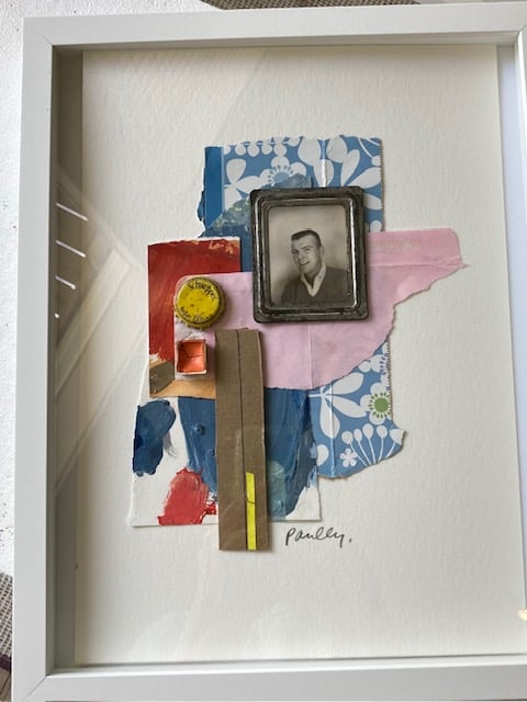 Image of Framed Found Object Collages 12" x 15"
