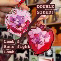Image 1 of Lamb Double Sided Keychain | Cult of the Lamb