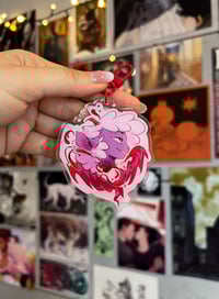 Image 2 of Lamb Double Sided Keychain | Cult of the Lamb