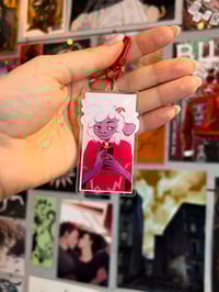 Image 2 of Narilamb Double Sided Keychain | Cult of the Lamb