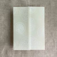 Image 2 of Ivory Citrus celebration white ink printed color vellum wrap for 5x7 cards PACK of 10
